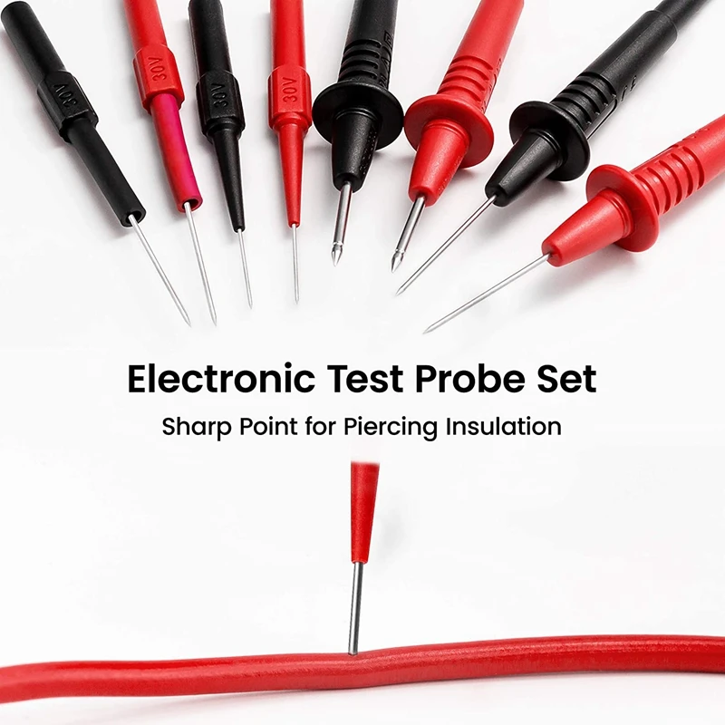 23PCS Multimeter Test Lead Kit With Replaceable Precision Probe Sets And Alligator Clips, Test Probes, Test Hooks