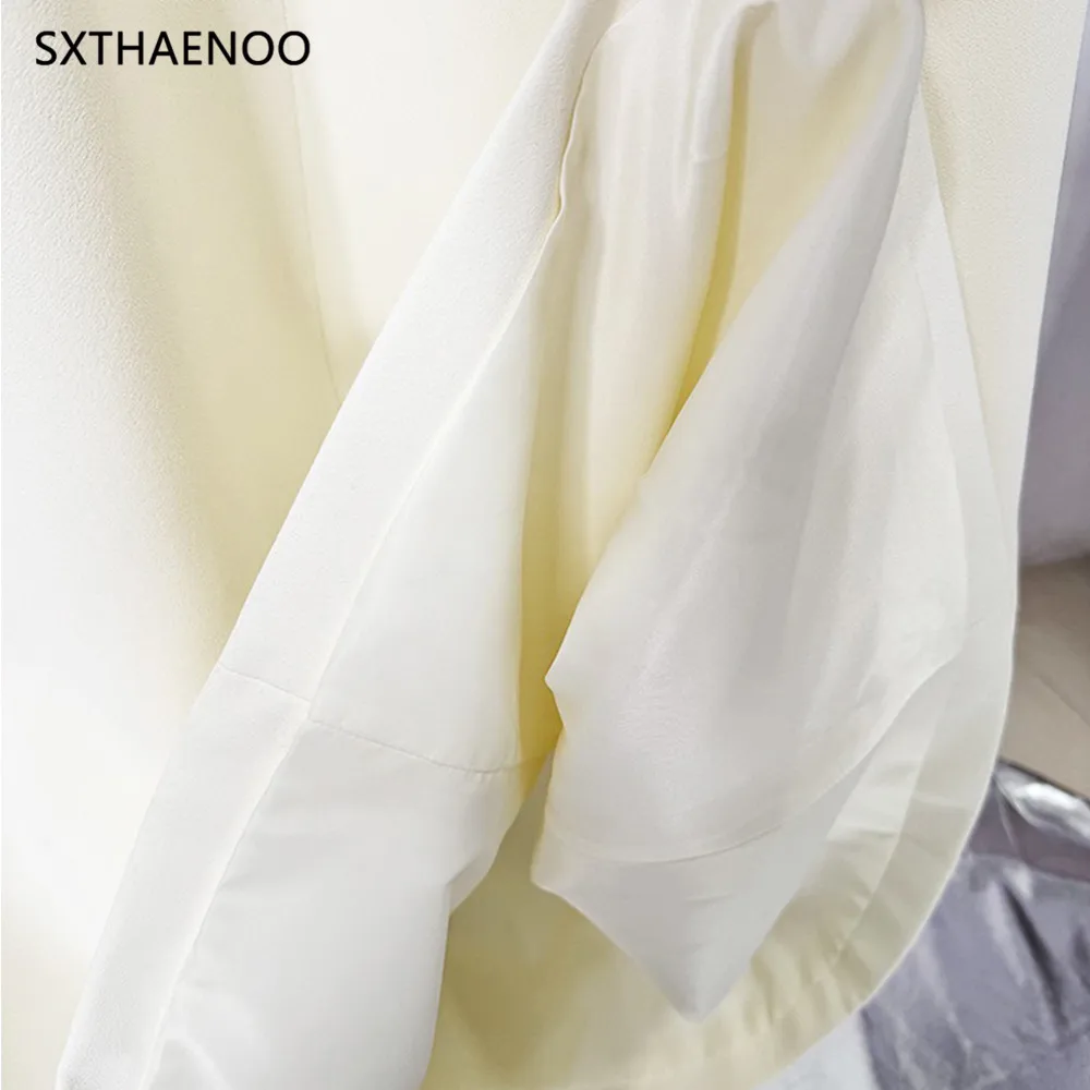 SXTHAENOO 2025 Nuovo Boho Chic In Rilievo Allentato Maxi Vestito A Maniche Lunghe Elegante Usura Del Partito Plus Size Abiti Flowy Donne Abiti