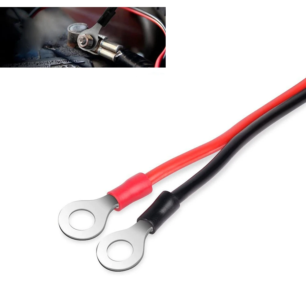 2Pcs 30A Fuse Battery For Alligator Clip For Car Extension Cord Quick Release Adapter Copper Wire Cable Battery Clamp