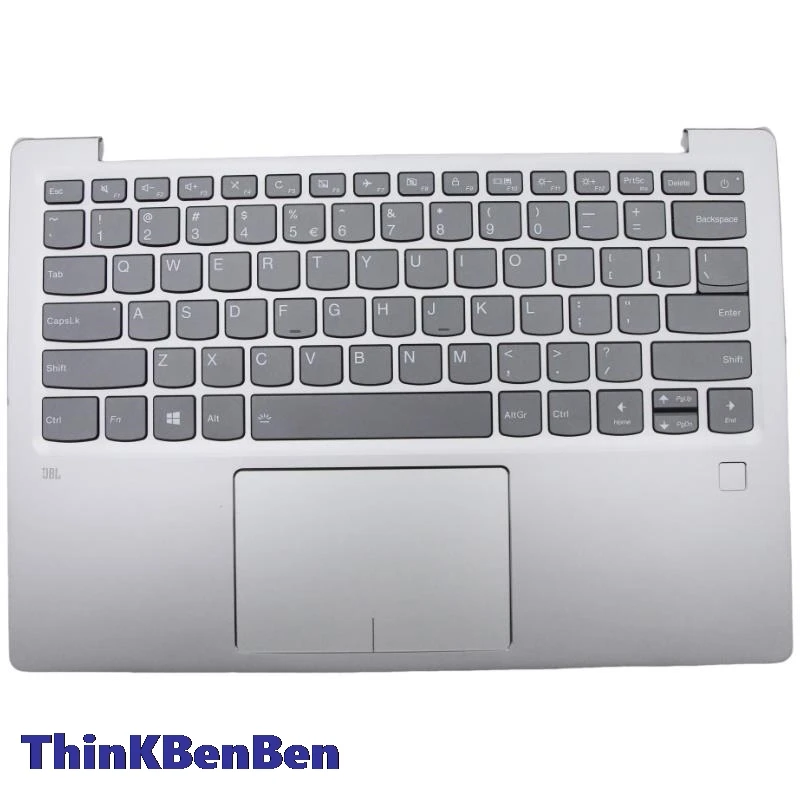 

US English Keyboard Platinum Upper Case Palmrest Shell Cover For Lenovo Ideapad 720S -13 13IKB 13ARR Laptop 5CB0P18900