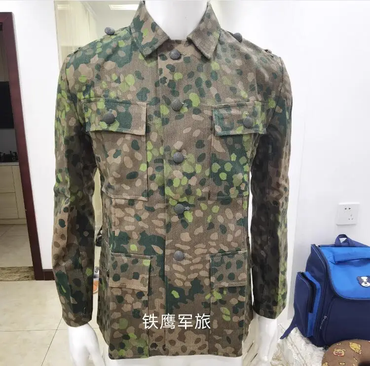 

German Camouflage Jacket Pea Coat DOT44 Vintage Men