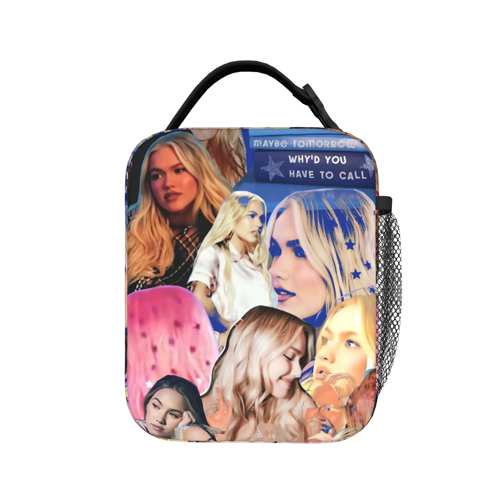 Colorful Photo Collage Freya Skye Lunch Bag For Adult  Graphic Design Lunch Box Cooler Bag Portable Oxford Thermal Tote Handbags