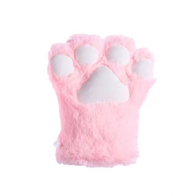 Luvas bonitos da pata do gato do urso, Pelúcia fofa, Animal dos desenhos animados, Anime Lolita Cosplay, Mitten, 1pc