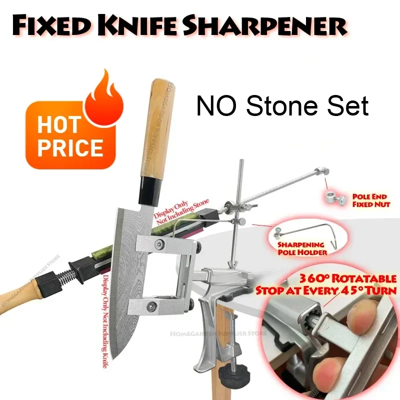 2024 XK Fixed Angle Knife Sharpener System Professional Sharpening Machine Flexible Whetstone Diamond Full Size Kit Kitchen Tool