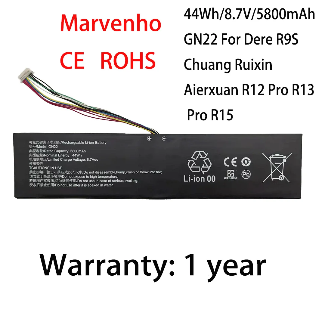 New Marvenho 44Wh 8.7V 5800mAh GN22 Laptop Battery For Dere R9S Chuang Ruixin Aierxuan R12 Pro R13 Pro R15