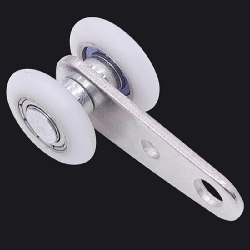 

PHFU-Pack Of 60 45X19 Mm Metal Bearing Pulley Blocks With 2 Plastic Wheels For Cabinet Sliding Doors