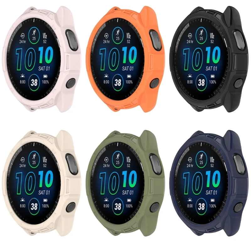 For For Garmin Forerunner 965 Smartwatch Protective Case Lightweight Durable TPU Housing Protection Shell Shockproof Cover