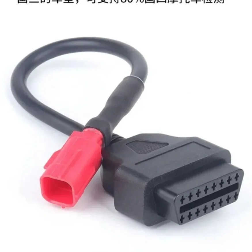 OBD Motorcycle Cable Fit for Honda 6 Pin Plug Cable Diagnostic Cable 6Pin to OBD2 16 pin Adapter 1x