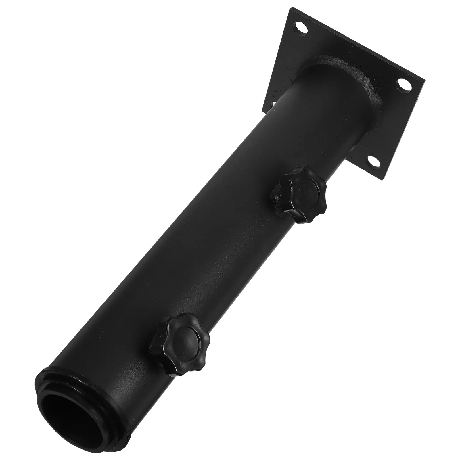 Heavy Duty Outdoor Umbrella Base Stand for Patio, Deck, Beach & Pool – Adjustable Metal Tube with Flat Iron Plate