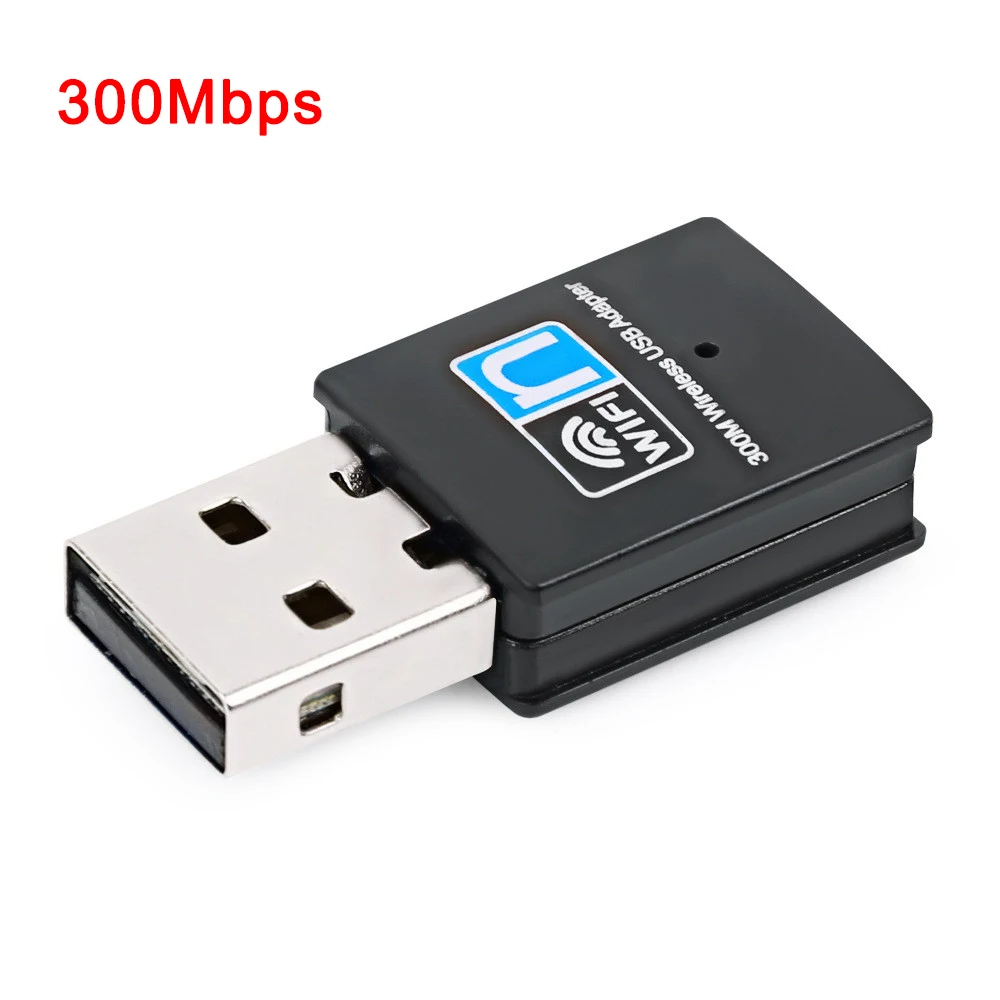 300Mbps Wireless Network Card USB2.0 WiFi Adapter Receiver 2.4G WiFi Dongle High-speed Transmission Lan Adapter For PC Laptop