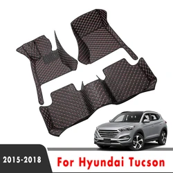 Car Floor Mats Trunk Carpets For Hyundai Tucson 2018 2017 2016 2015 Auto Interior Accessories Styling Waterproof Parts Covers