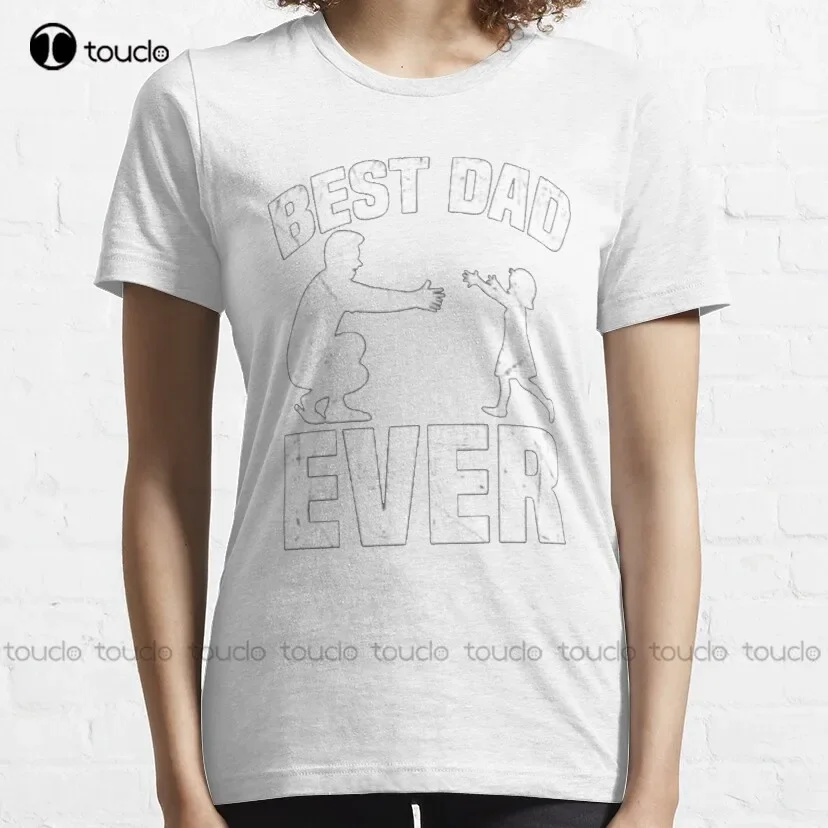 Best Dad Ever Classic T-Shirt Black T Shirts For Women Tee T Shirts Custom Unisex Tee Digital Printing Breathable Cotton Retro