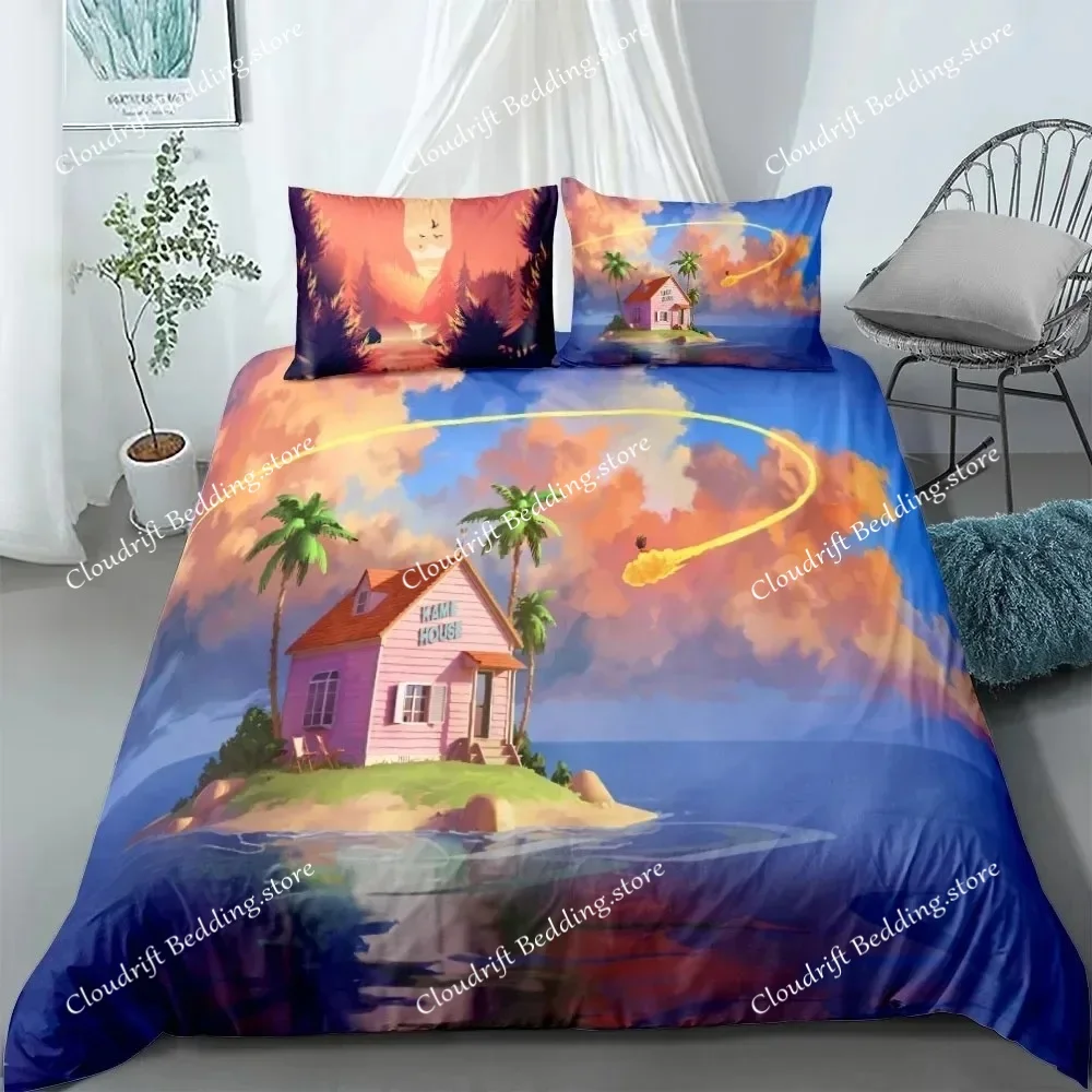 3D Print Summer Palm Trees Bedding Set King Queen Double Full Twin Single Size Duvet Cover Set Pillow Case