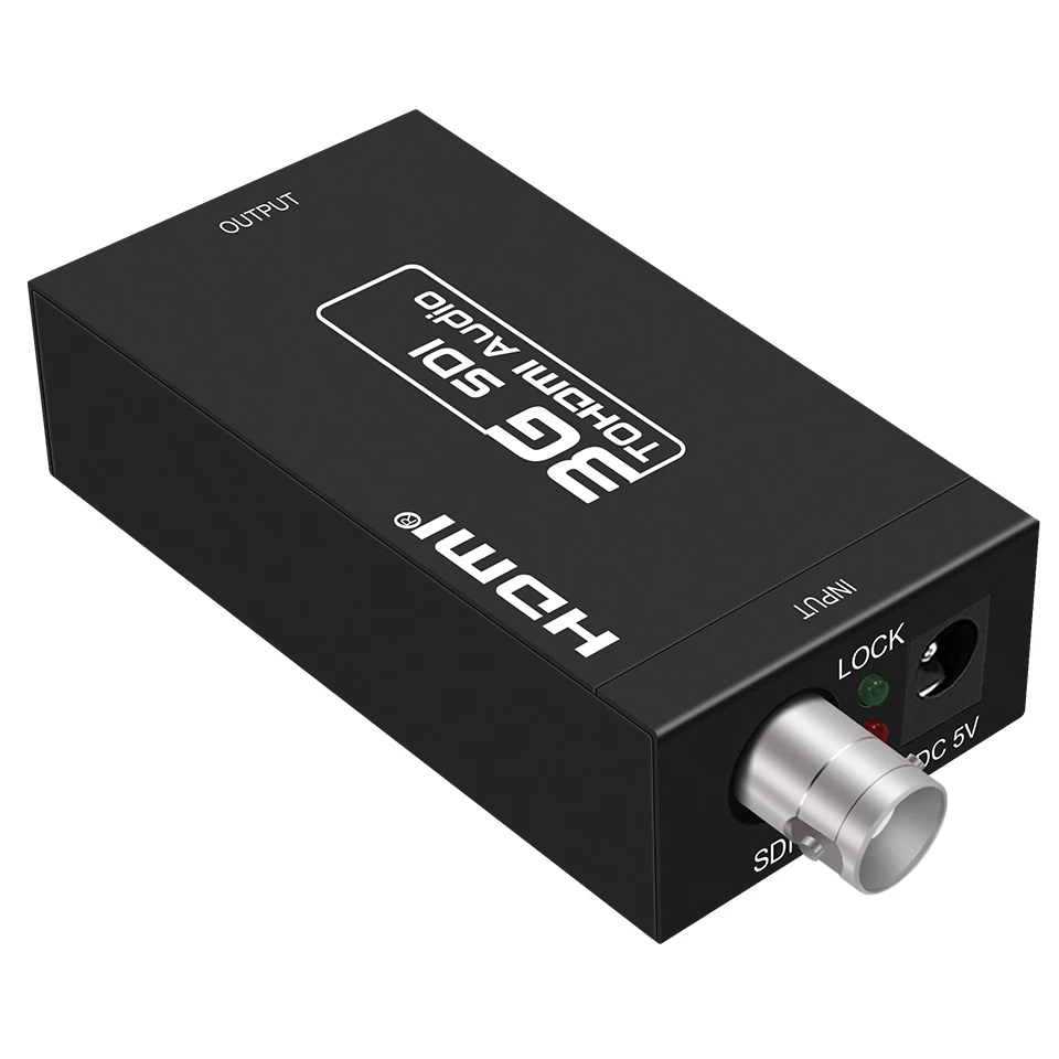 SDI Converter SDI to HDMI Converter 1080p 3G-SDI/SD-SDI to HDMI Video Audio Converter, BNC to HDMI Adapter for SDI Camera