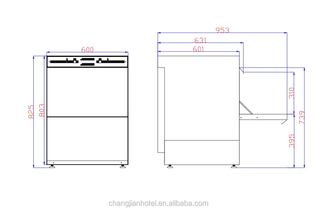 Factory Prices Modern Designs Multifunctional Under Counter Type Full Automatic Built In Utensil Washer Commercial Dishwasher