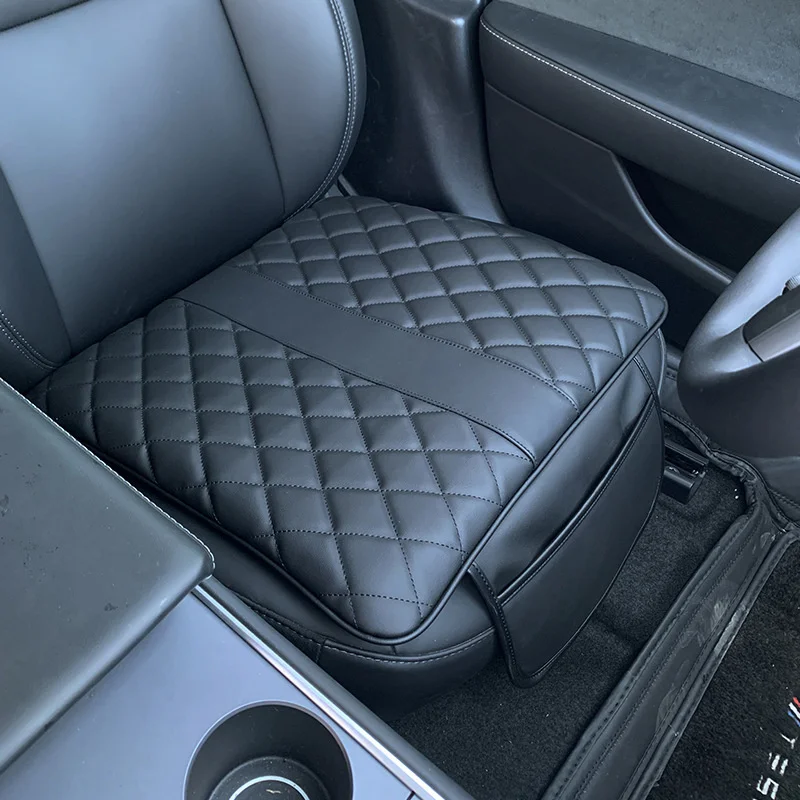 

Car Seat Cushion With Pocket Single All-season Universal Front Driving Seat Proector Leather Auto Seat Mat Pad Protective Cover