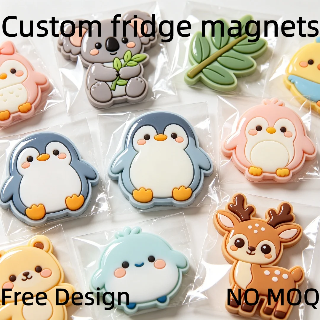 Custom Oil Painting Fridge Magnet Set 3D Frame Art Refrigerator Sticker Home Kitchen Decoration Souvenir Gift
