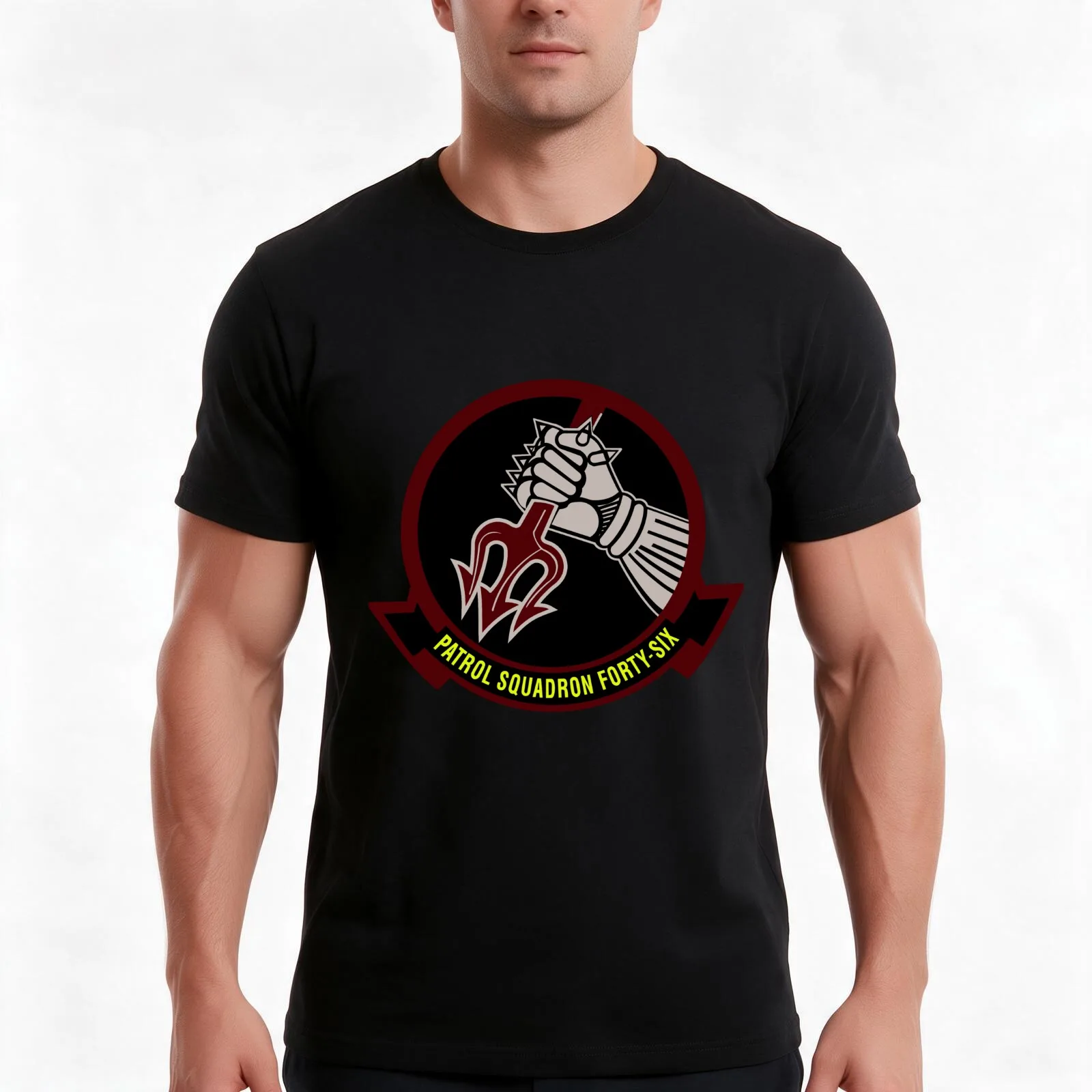 VP-46 Grey Knights Current Crest T-Shirt Summer Casual Cotton Tee Oversized Streetwear Tops Vintage Graphic Print