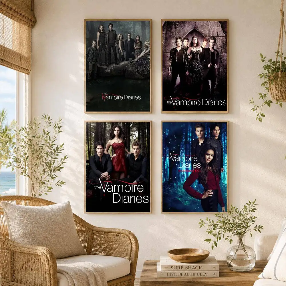 The VampI-re DI-arI-es TV SerI-es Band Poster HD Art Sticky Wall Waterproof Home Living Room Bedroom Bar Aesthetic Decoration