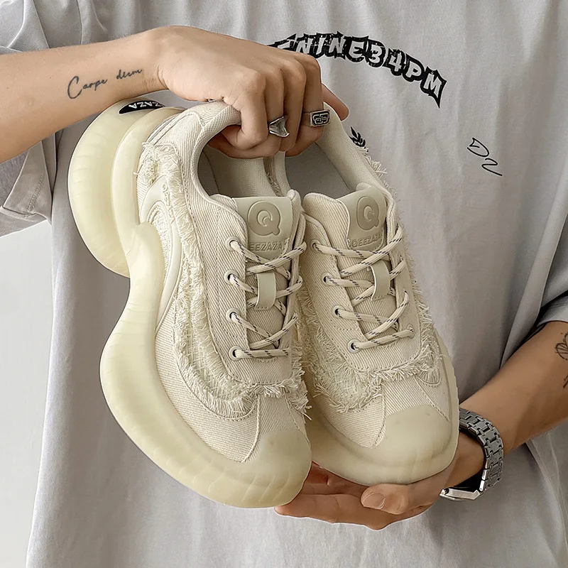 

New casual fashion dad shoes mesh breathable comfortable lightweight thick sole low top comfortable men's shoes