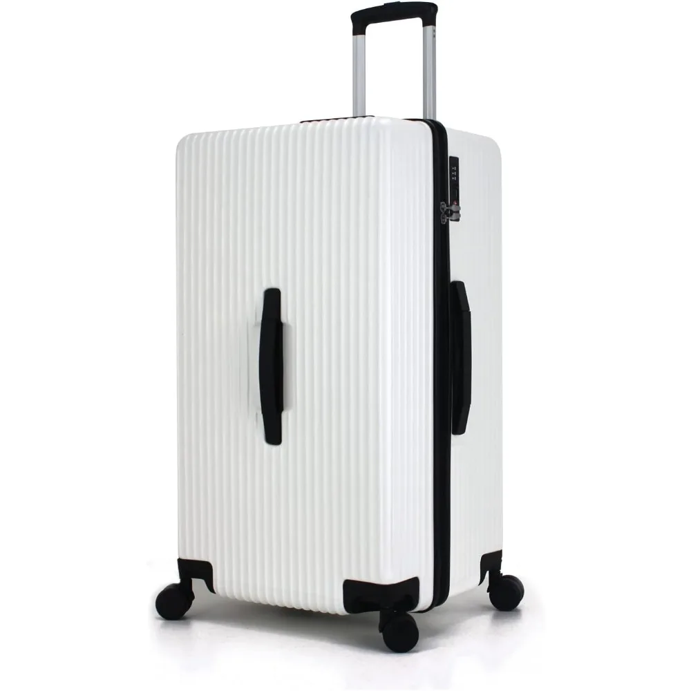 

GinzaTravel Trunk Luggage, 28 Inch Luggage with Spinner Wheels, Scratch resistant texture Lightweight PC material with TSA Lock（