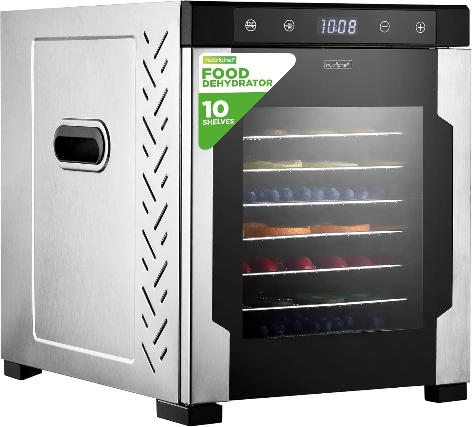 

Electric Countertop Food Dehydrator -900-Watt Premium Multi-Tier Meat Beef Jerky Maker Fruit/Vegetable Dryer w/10 Shelf