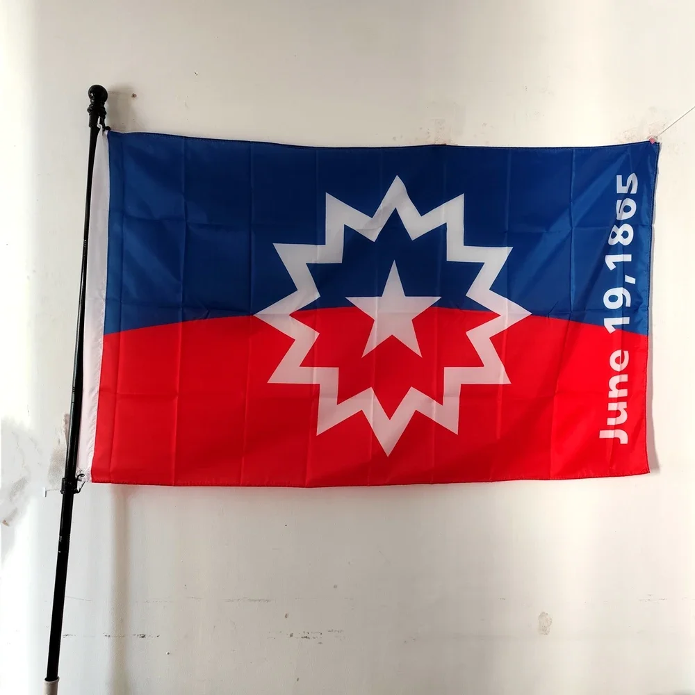 

Juneteenth Flag African US Freedom 3x5ft 2x3ft Polyester Outdoor Banner for Garden Yard Wall Heritage Month Celebration Decor