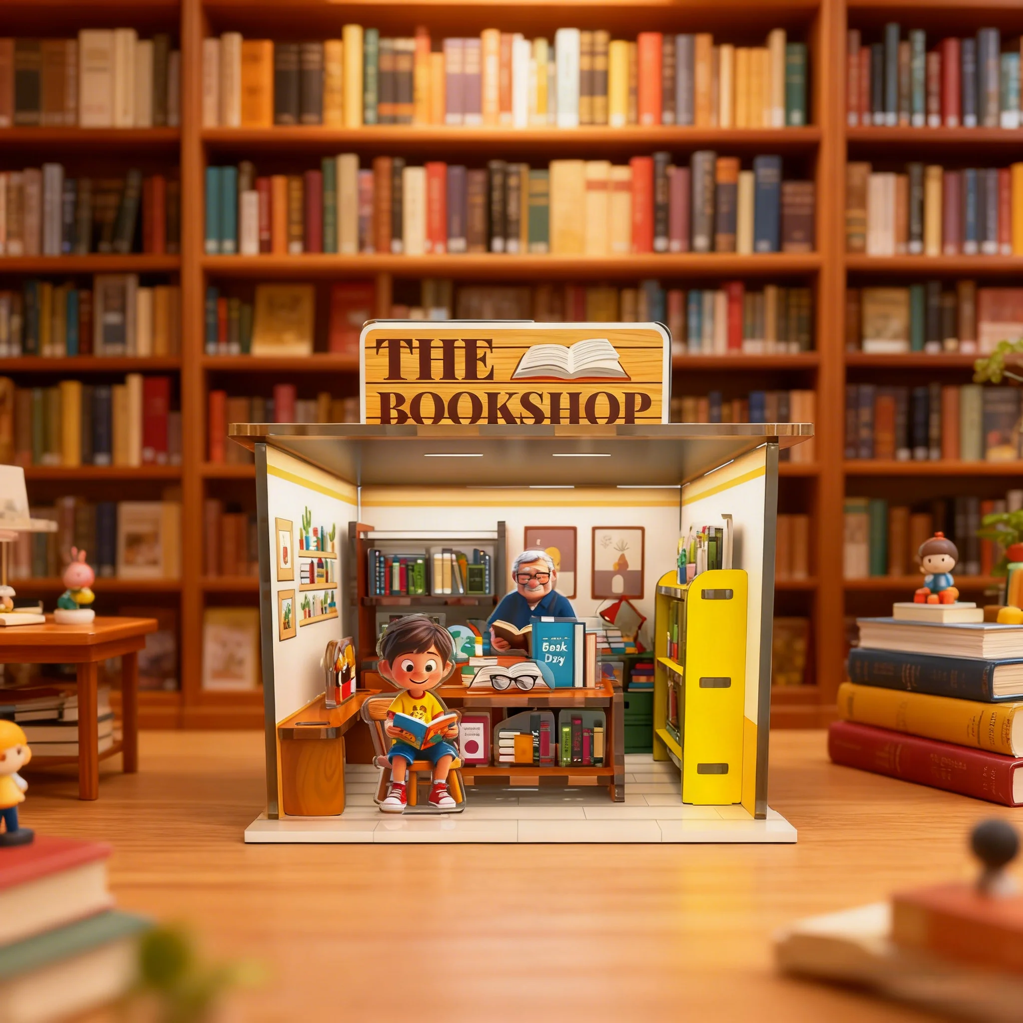 

Assemble a bookstore model; an elegant 3D DIY puzzle, perfect as a gift for birthdays, Christmas, or anniversaries.