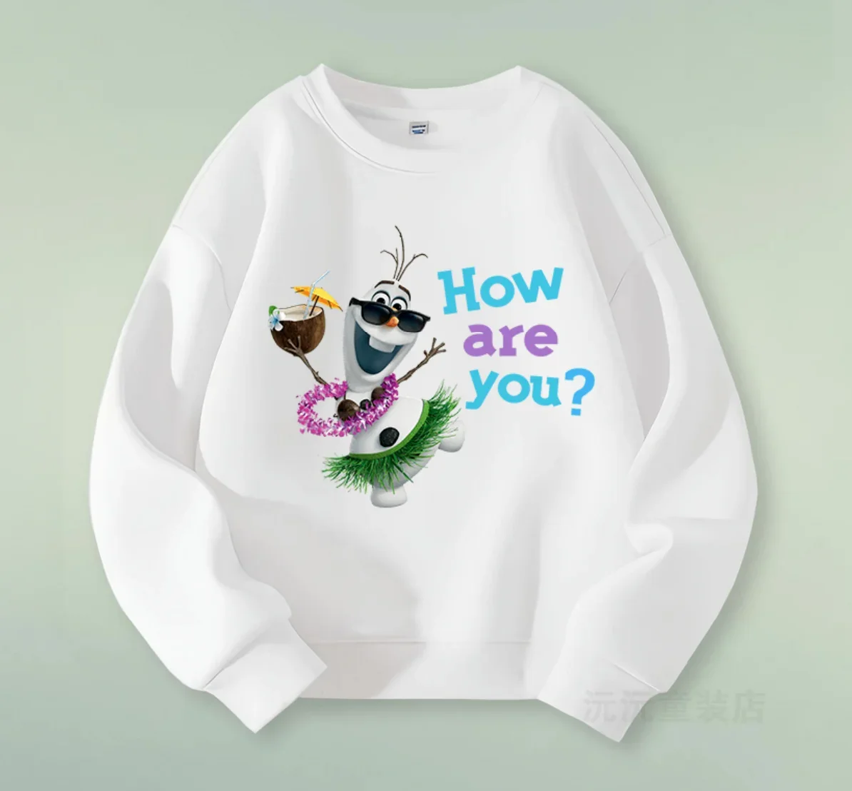 

Детская толстовка с круглым вырезом Disney Frozen Olaf Vacation Style Fun