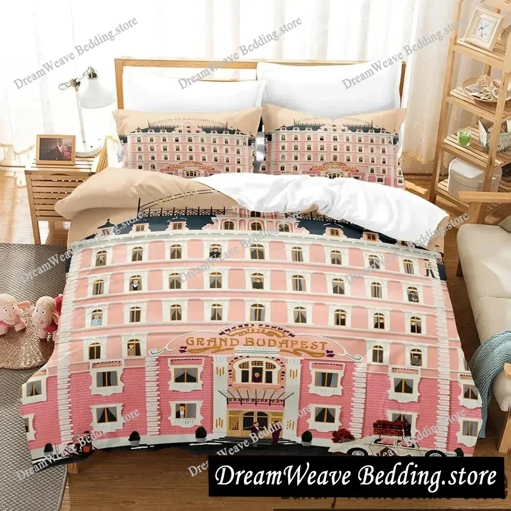 3D Print Grand Budapest Hotel Movie Bedding Set Duvet Cover Bed Set Quilt Cover Pillowcase Comforter King Queen Size Boys Adult