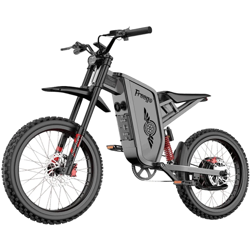 Freego X2Pro Electric Bike 6000W Motor 1800Wh Battery Electric Motorcycle Max 50Mph Electric Dirt Bike 19x2Full Suspension ebike