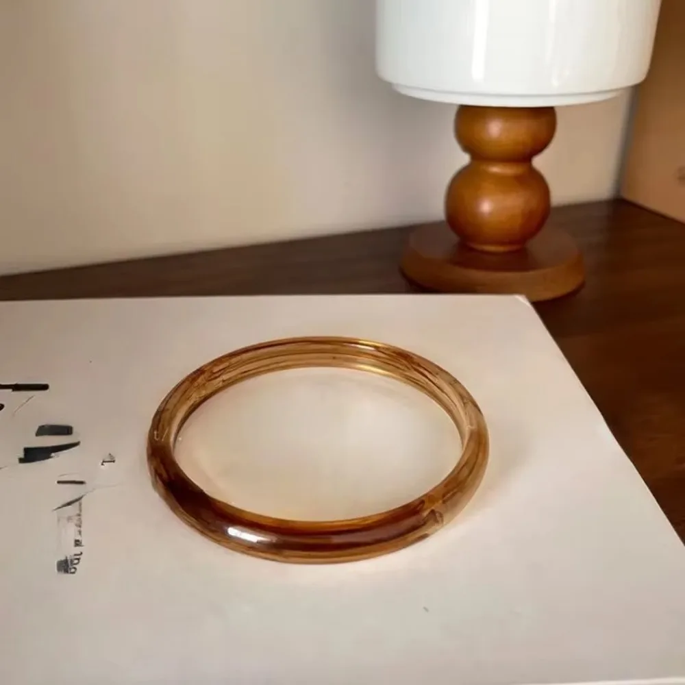 Acrylic Exaggerated Bracelet Smudging Design Open Bangle Irregular Bangle Wide Style C Shape Wide Cuff Bangles Casual Wear