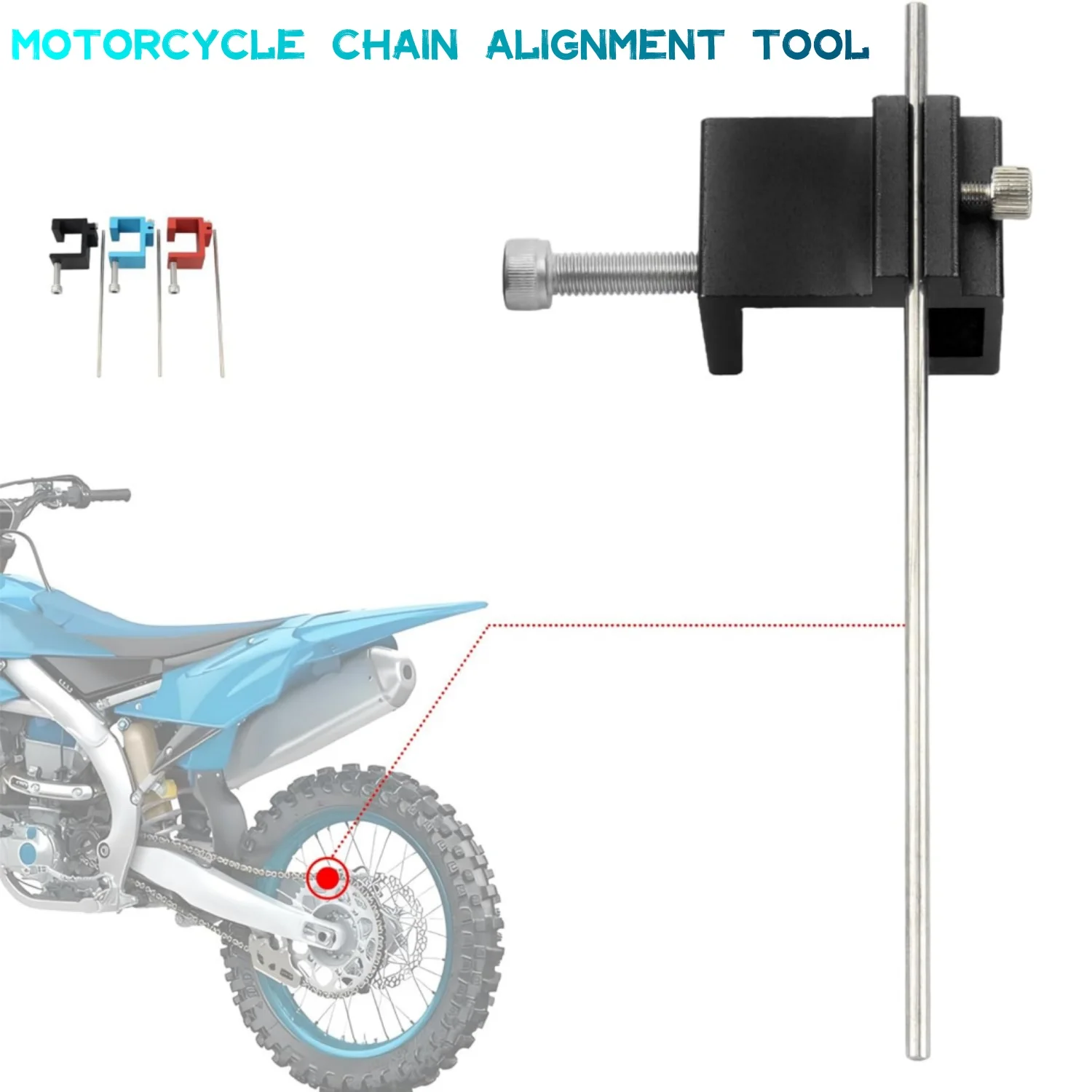 

Motorcycle Chain Alignment Tool,Aluminium Chain Adjusting Tool For ATV Sprocket Sport Dirt Bike Motor Scooter Repair Parts