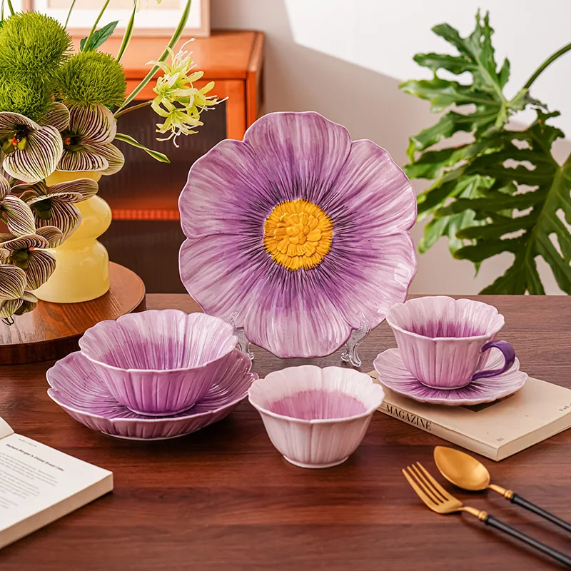 

Zml floral coffee cup and saucer set - perfect for couples, souvenirs, ceramics, parties, and tea