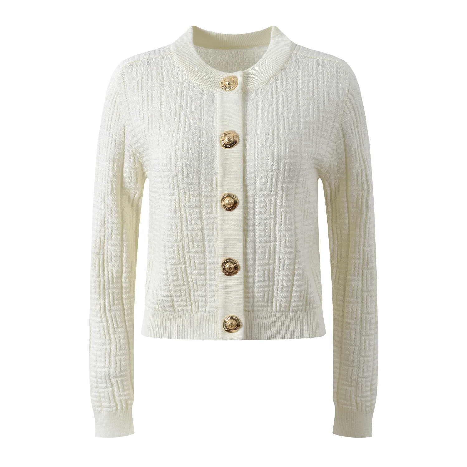 

Осень 2023, новинка Sle Small Fraance Wind, однорядный, с металлической синей вышивкой, тонкий круглый вязаный кардиган Ne, женский модный топ...