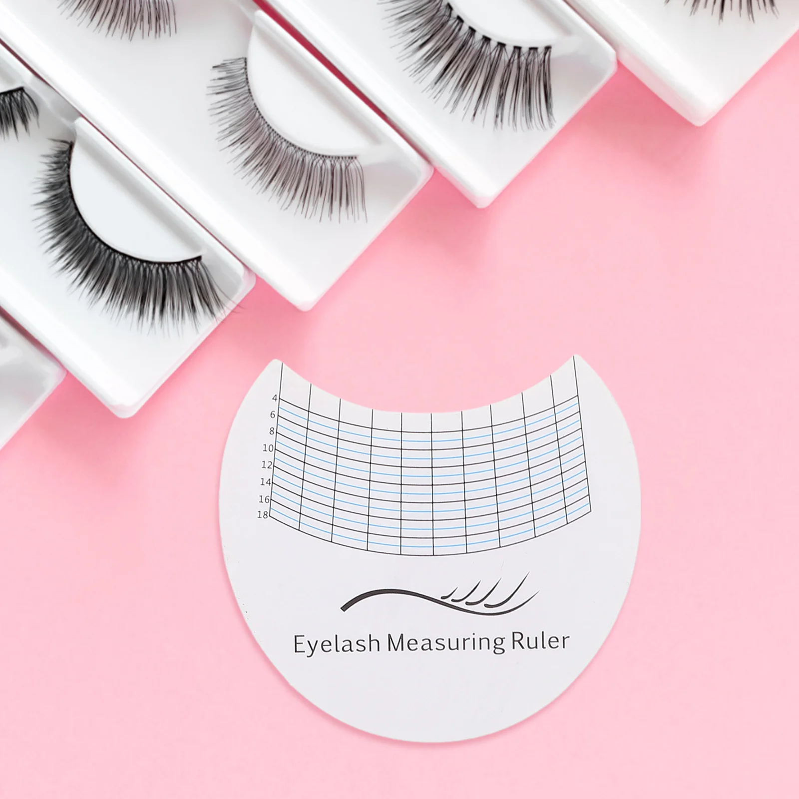 

10Pcs Eyelash Length Measuring Card Precision Lash Curl Measurement Tool Lash Extension Supplies Eyelash Length Measuring Card