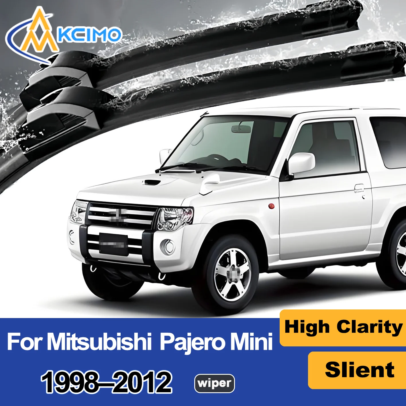 

2PCS New Front Windshield Wiper Blade for Mitsubishi Pajero Mini H53A/H58A 1998-2012 Nissan Kix Front Windshield Accessories