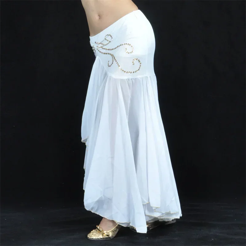 Sexy Belly Dancing Skirt for Women Gypsy Spanish Flamenco Splits Skirt Oriental Belly Dance Performance Dancewear Practice Skirt