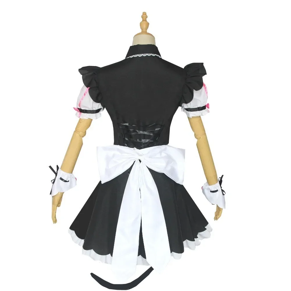 Anime Chocolate Vanilla Cos Lolita Dress Cute Cat Neko Cosplay Costume Maid Dress Halloween For Girls Women Costume Comic Outfit