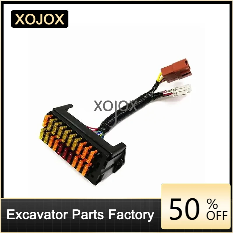 XOJOX For Kobelco 200-2/-3/-6 excavator fuse box wire harness -8 fuse box wire harness original wire harness high quality parts