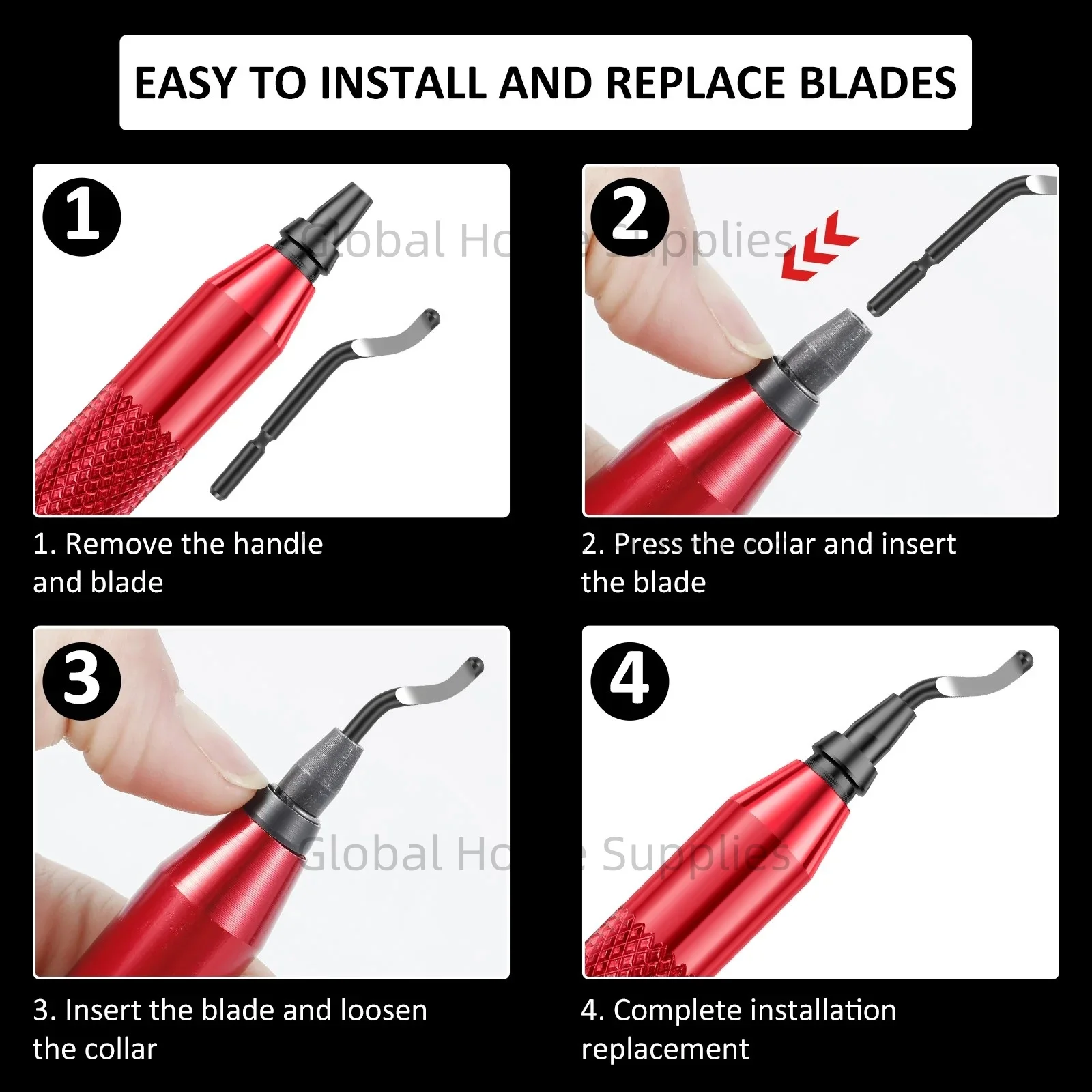 أداة إزالة الأزيز RB3000 مع شفرات دوارة فولاذية عالية السرعة 1 أو 11 BS1010 BS1018 BK3010 BS3010 إزالة لدغ الرأس الدوار 360 درجة