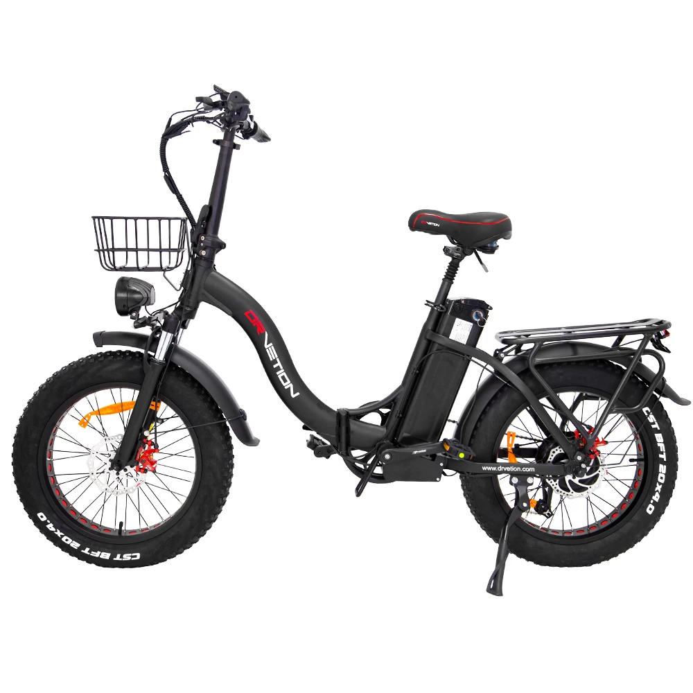 Direktverkauf ab Werk Originalprodukt DRVETION CT20 Pro Faltbares E-Bike 55km/h, 750W Motor, 48V 10Ah Akku, 20x4.0 Fettreifen, Ölbremse, 27,4kg