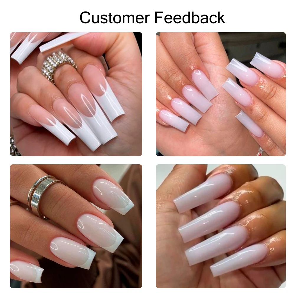 KODIES GEL French Manicure Gel Nail Polish Builder Nail Gel in A Bottle Strong Construction Gel Varnish for Extension Nails Art