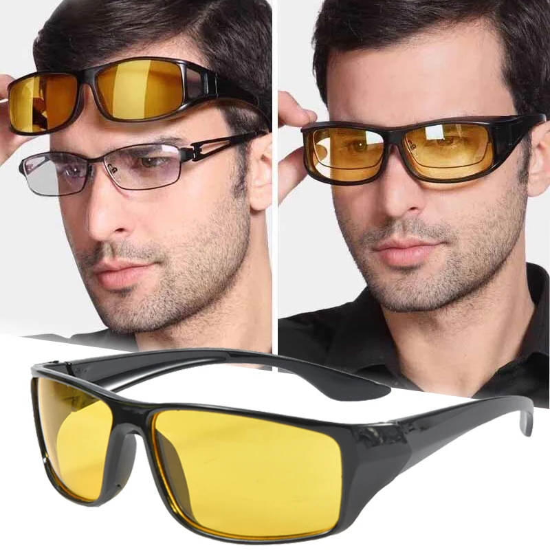 Gogle noktowizyjne antyodblaskowe okulary przeciwsłoneczne UV okulary ochronne wzmocnione światło jazda motocyklem okulary samochodowe akcesoria