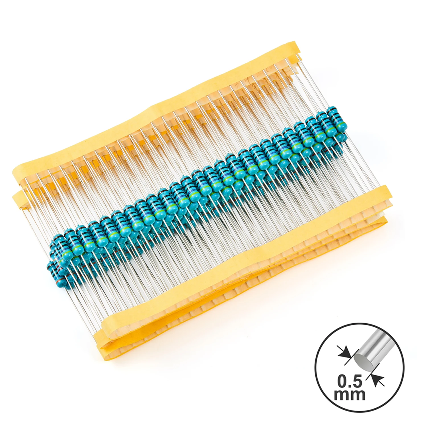 Kit de résistances à film métallique de haute précision 1W 1%, 0.1 2 4.7 10 47 100 470 1K 4.7K 22K 47K 68K 1M Ohm, ensemble d'assortiment de résistances 1 Watt