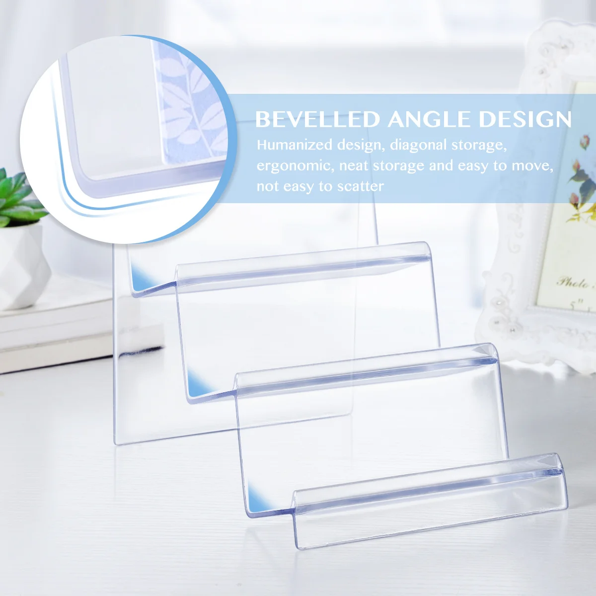 

Desktop Display Stand Acrylic Material Durable Multi Level Design for Wallet Mobile Phone Cosmetics Jewelry Books