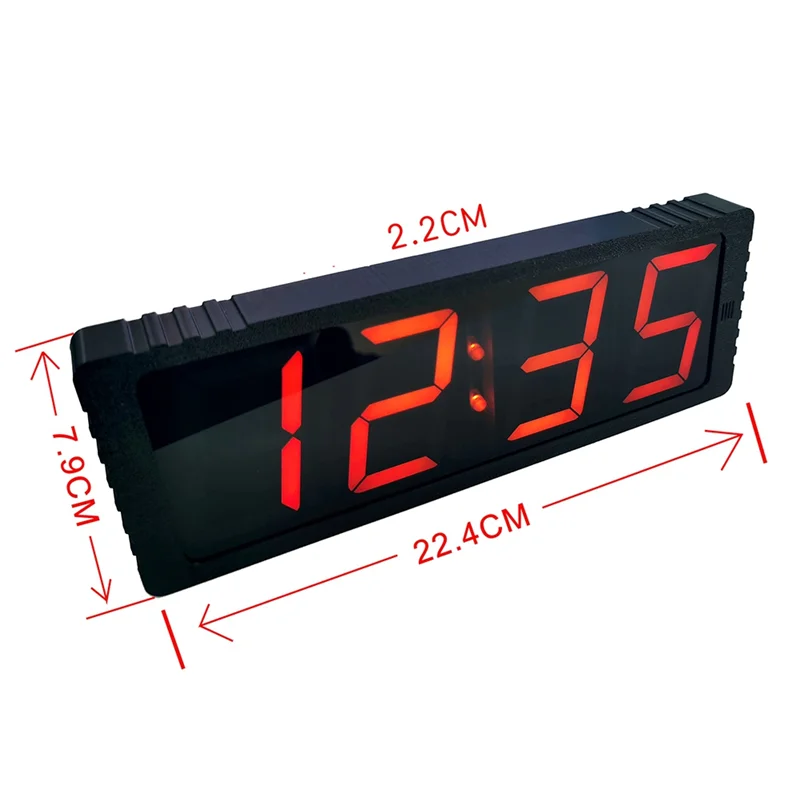 -BOFF GPS Satellite Synchronization 2.3-Inch LED Clock Auto Timing Calibration Alarm Clock USB Type-C 5V Power Adjustable Bright