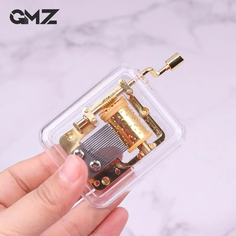 Hand Cranking Music Box Mini Hand Operated Music Movement Creative Crafts Ornaments Birthday Gifts Women Men Music Home Decor