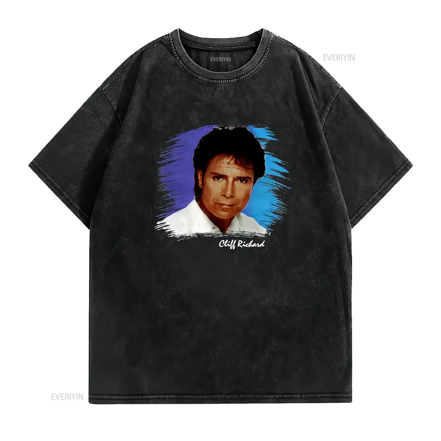 Cliff Richard T Shirt L Men Black Vintage Concert Tour 1994 Band Merch vintage Washed Stylish Stretched Breathable Unisex