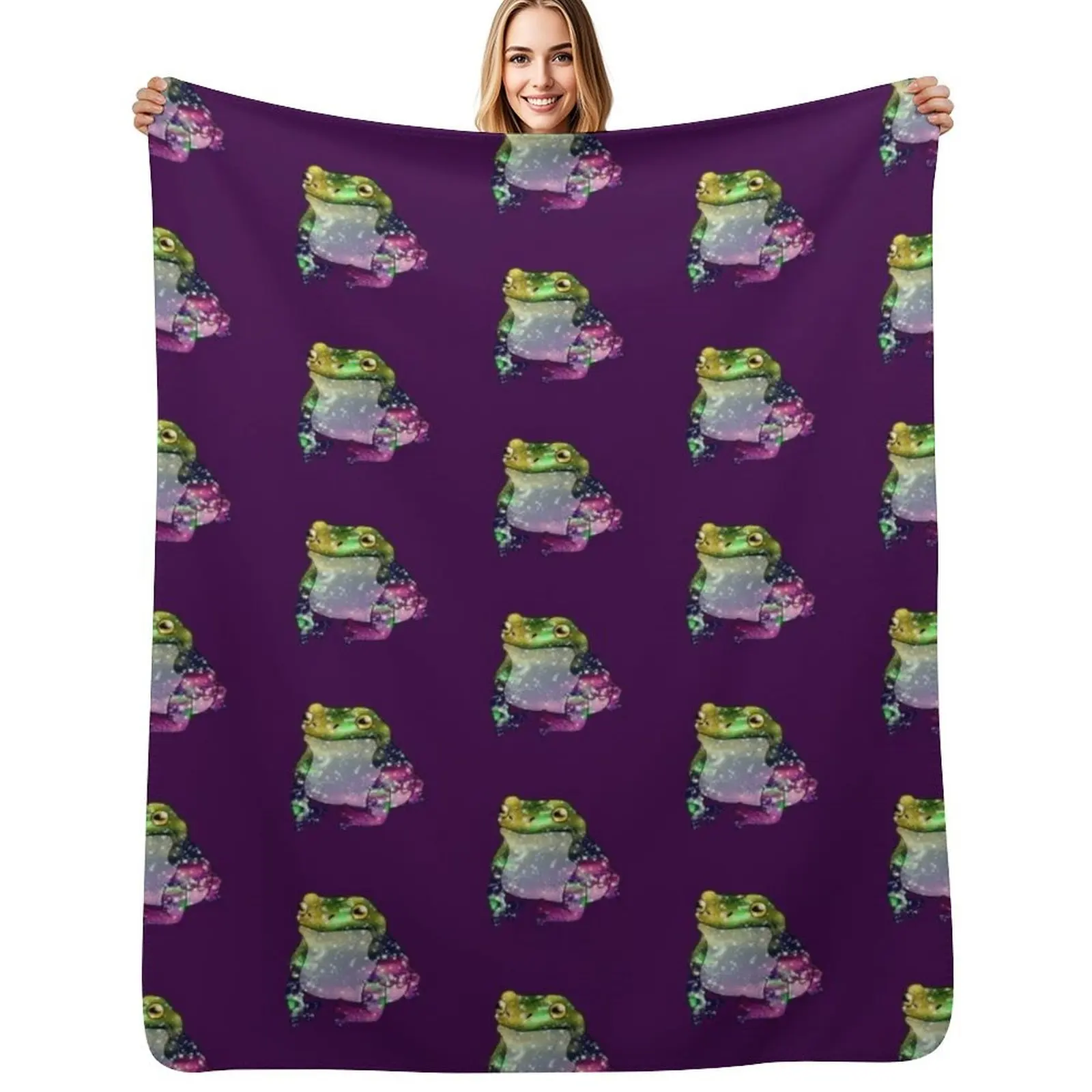 

Space Toad Throw Blanket funny gift Warm Plaid on the sofa Bed linens Blankets